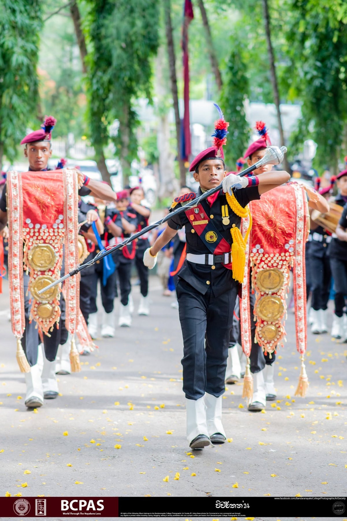 Cadet band on parade — Vivarthana 2024
