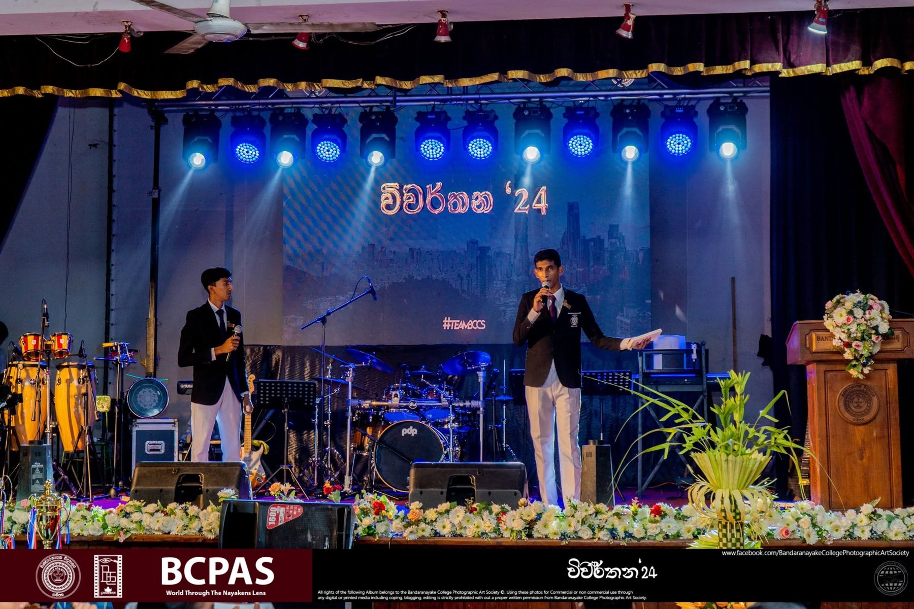 Hosts on stage — Vivarthana 2024